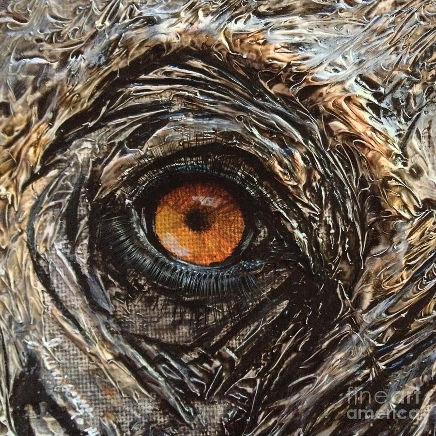 900x900 Elephant Eye Painting By Laurianna Taylor - Elephant Eye Painting