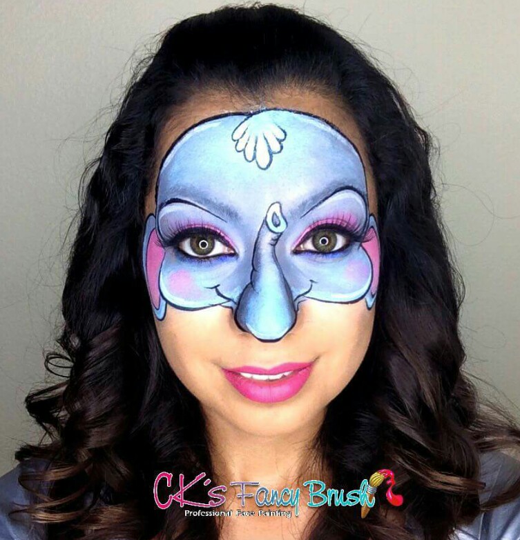 753x783 Elephant Face Oil Painting Face Painting - Elephant Face Painting