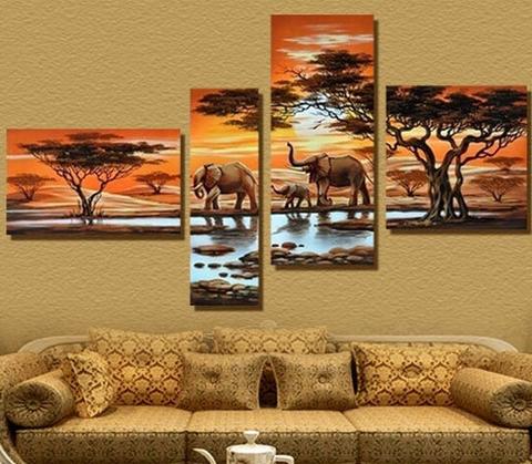 Elephant Family Painting at PaintingValley.com | Explore collection of ...