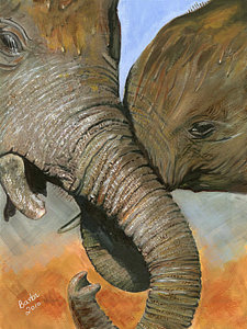 225x300 Elephant Head Paintings Fine Art America - Elephant Head Painting
