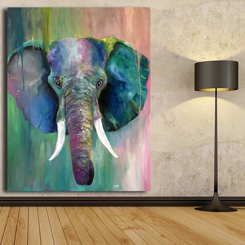 Elephant Head Painting at PaintingValley.com | Explore collection of ...