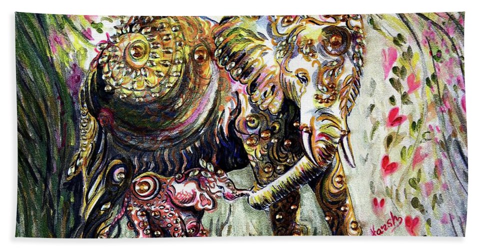 967x500 Elephant Love - Elephant Love Painting