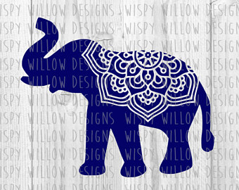 340x270 Mandala Elephant Etsy - Elephant Mandala Painting