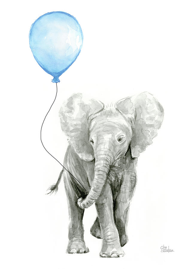 642x900 Baby Elephant Paintings Fine Art America - Elephant Nursery Painting