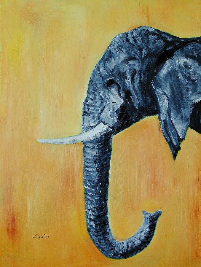 678x900 Gentle And Strong Contemporary Impressionism Elephant Oil Painting - Elephant Oil Painting