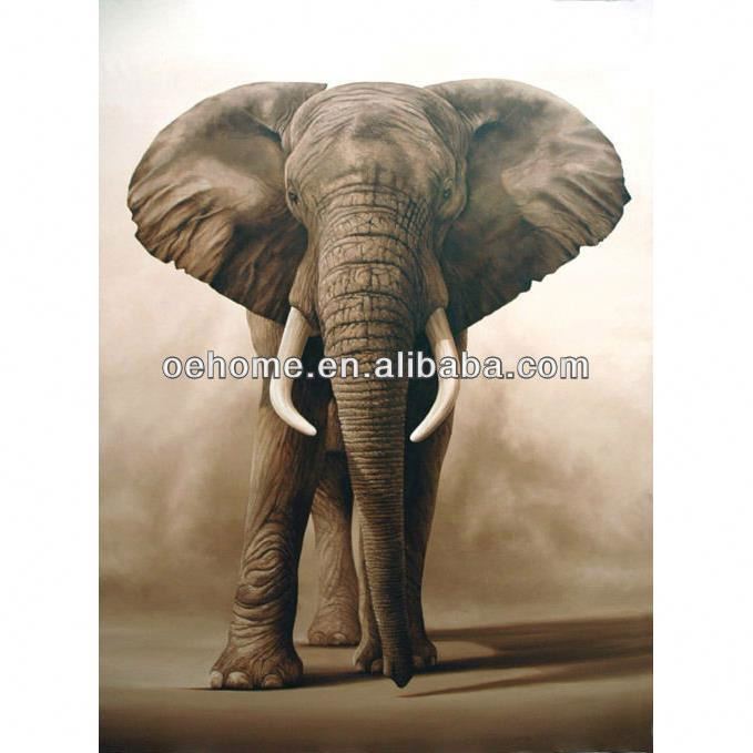679x679 Hot Sales African Elephant Oil Painting - Elephant Oil Painting