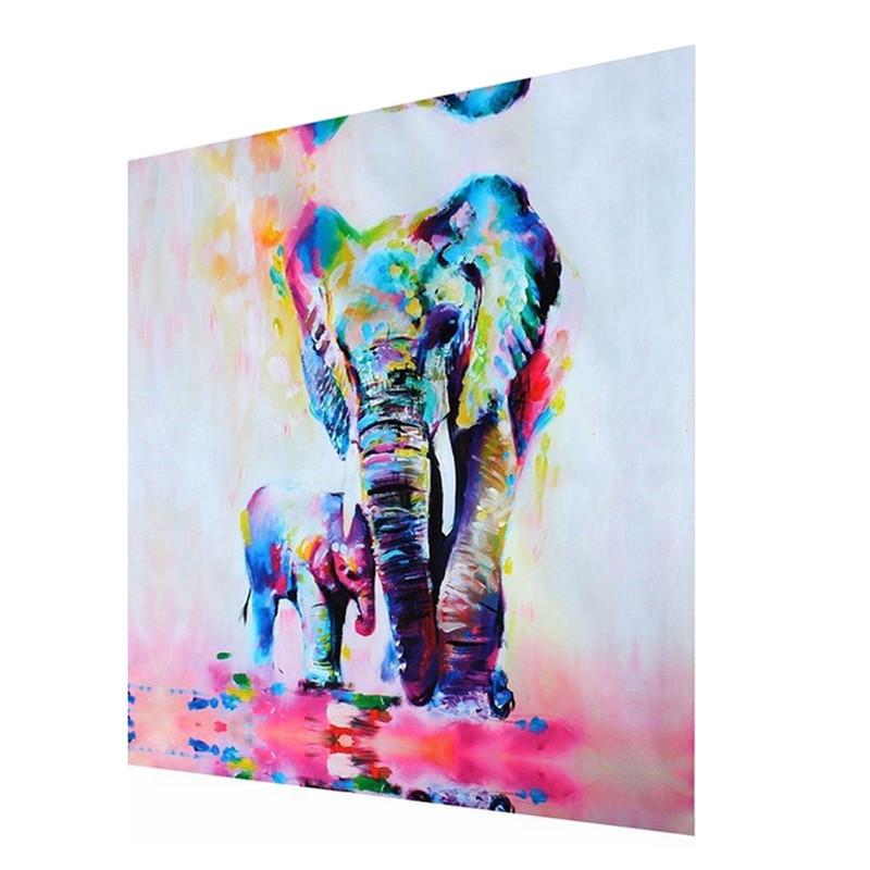 800x800 Abstract Elephant Oil Painting On Canvas - Elephant Oil Painting