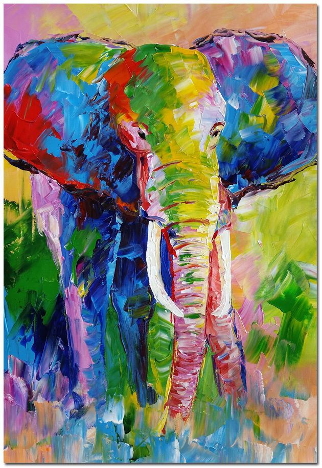 630x917 Elephant Art - Elephant Painting Abstract