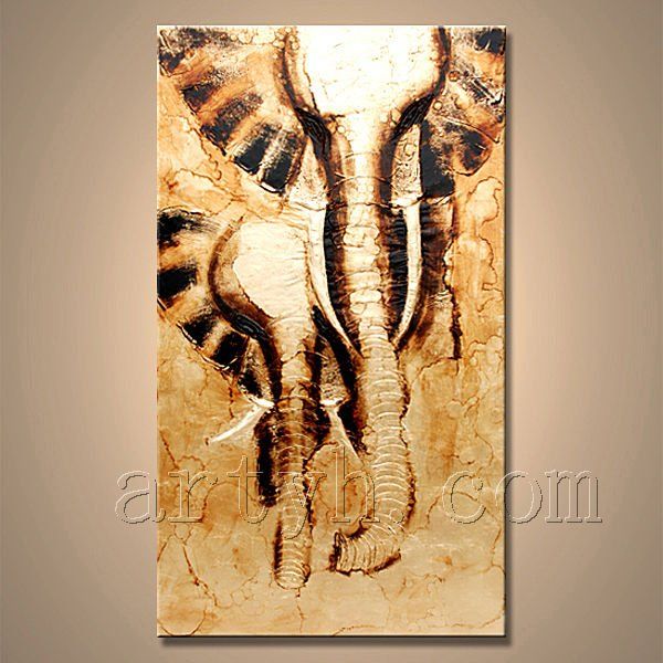 600x600 Hot Sell Handmade Abstract Elephant Painting - Elephant Painting Abstract