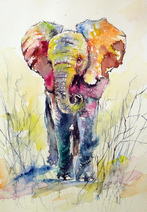 474x683 Pin By On Watercolor, Paintings - Elephant Painting Abstract