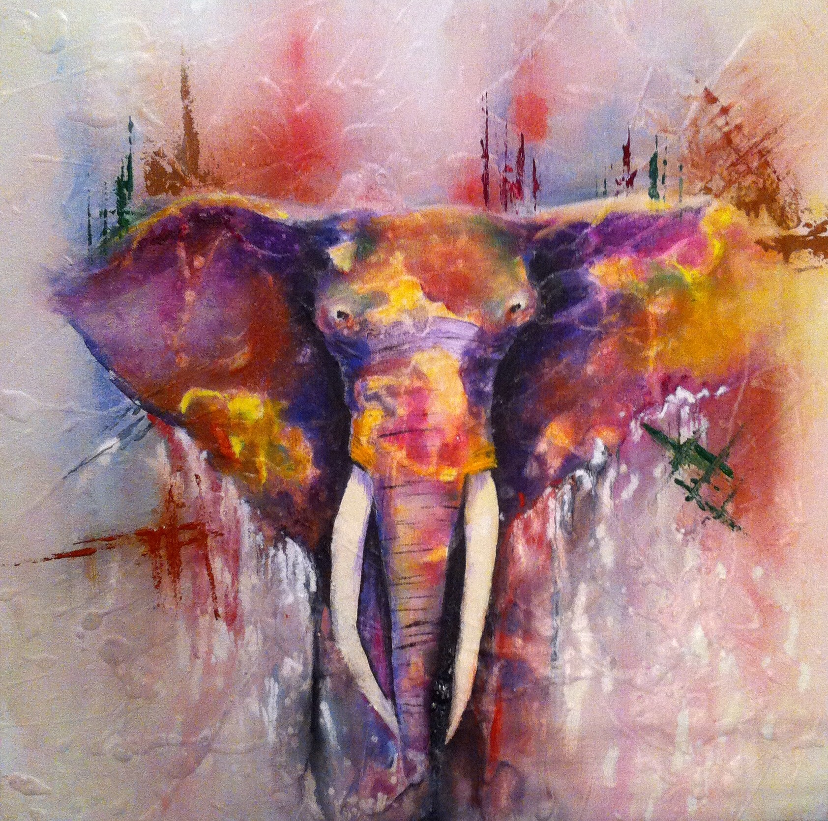 1684x1671 Elephant Art Virago Fine Art - Elephant Painting Abstract