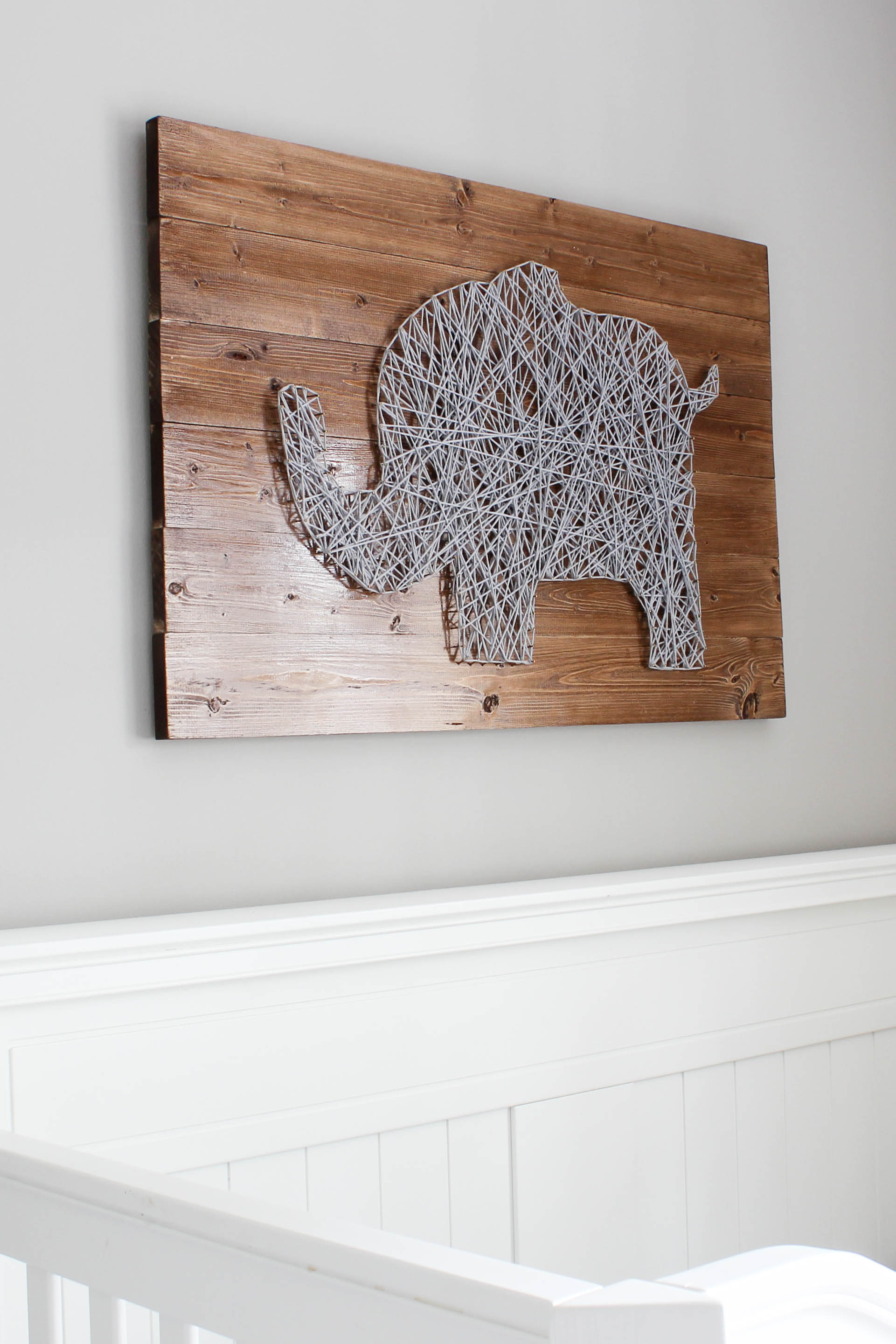 1921x2881 Diy Nursery String Art Tutorial - Elephant Painting For Baby Room