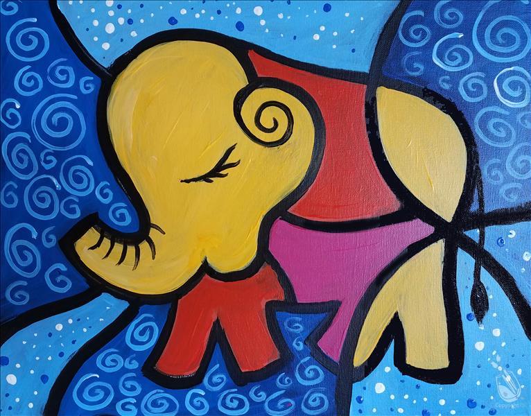 766x600 Kids' Painting Party Offsite Gateway Cc - Elephant Painting For Kids