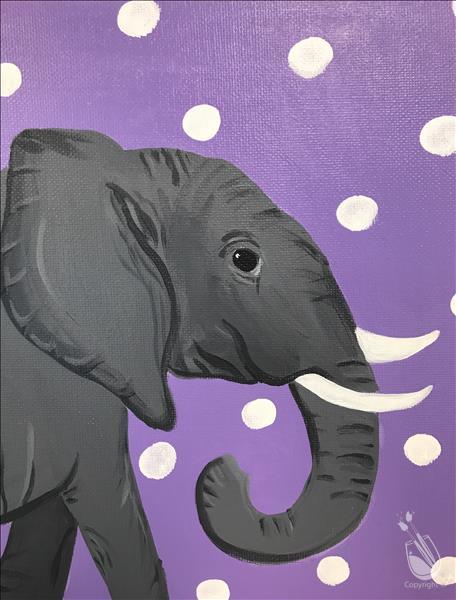 456x600 Animal Series Elephant - Elephant Painting For Kids