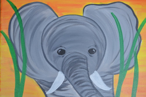 500x333 Young Kids (Age 5 7) Elephant Artique - Elephant Painting For Kids