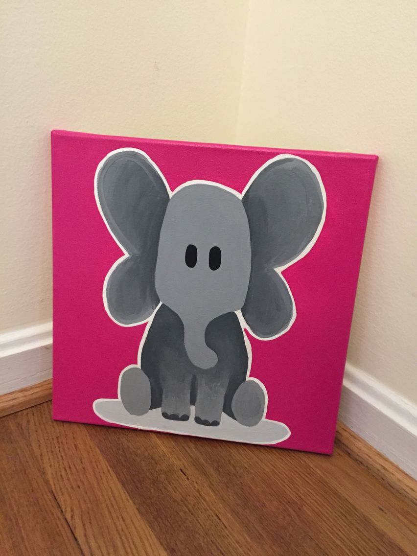 852x1136 Elephant Canvas Painting My Pins Elephant Canvas - Elephant Painting For Kids