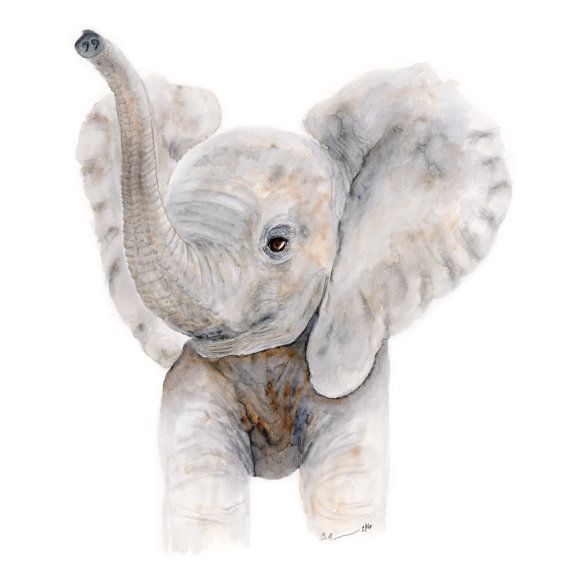 570x570 Large Nursery Art - Elephant Painting For Nursery