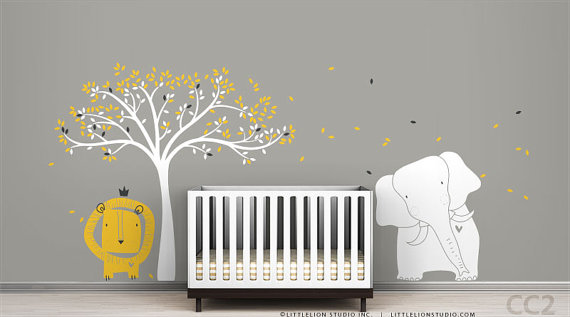570x317 Baby Conner Nursery First Look - Elephant Painting For Nursery