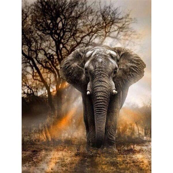 600x600 Diamond Oloee Giant Elephant Painting Oloee - Elephant Painting Images