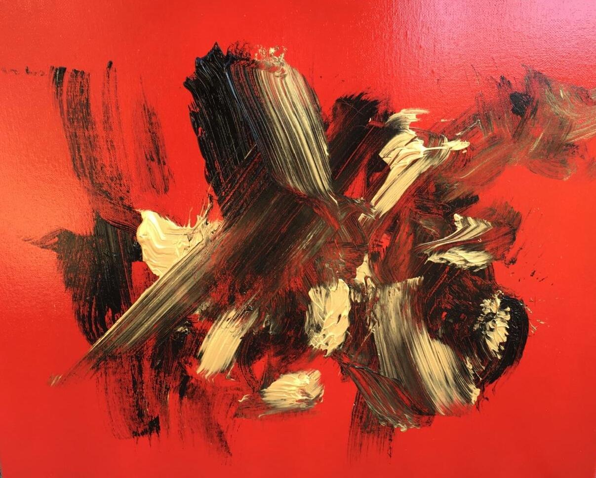 1207x969 Elephant Painting Black, Gold Amp Red - Elephant Painting Images