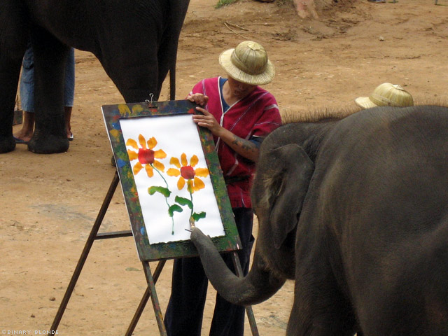 Elephant Painting Thailand