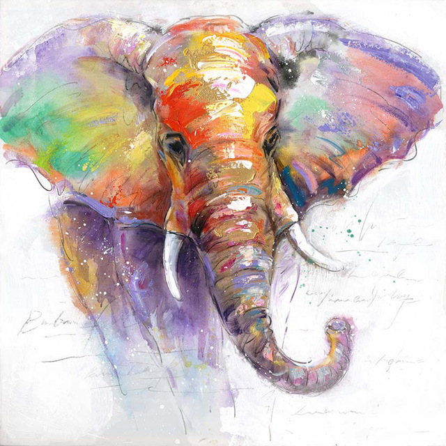 640x640 Thailand Elephant Animal Living Room Canvas Painting Wall Art Home - Elephant Painting Thailand