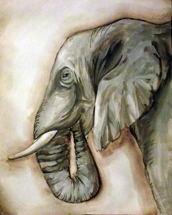 346x432 Elephant Portrait Art By Tre Sorelle Studios - Elephant Portrait Painting