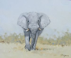300x247 Original Oil Painting - Elephant Portrait Painting