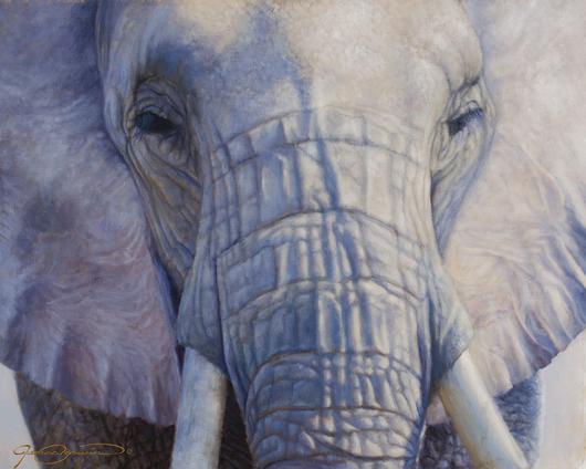 530x424 Amani - Elephant Portrait Painting