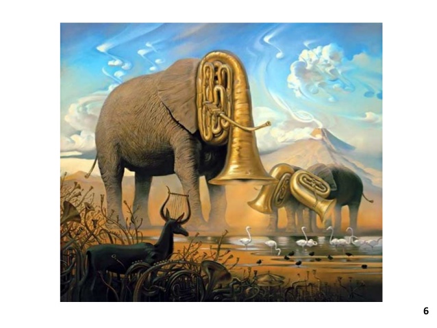 638x479 Salvador Dali - Elephant Tuba Painting