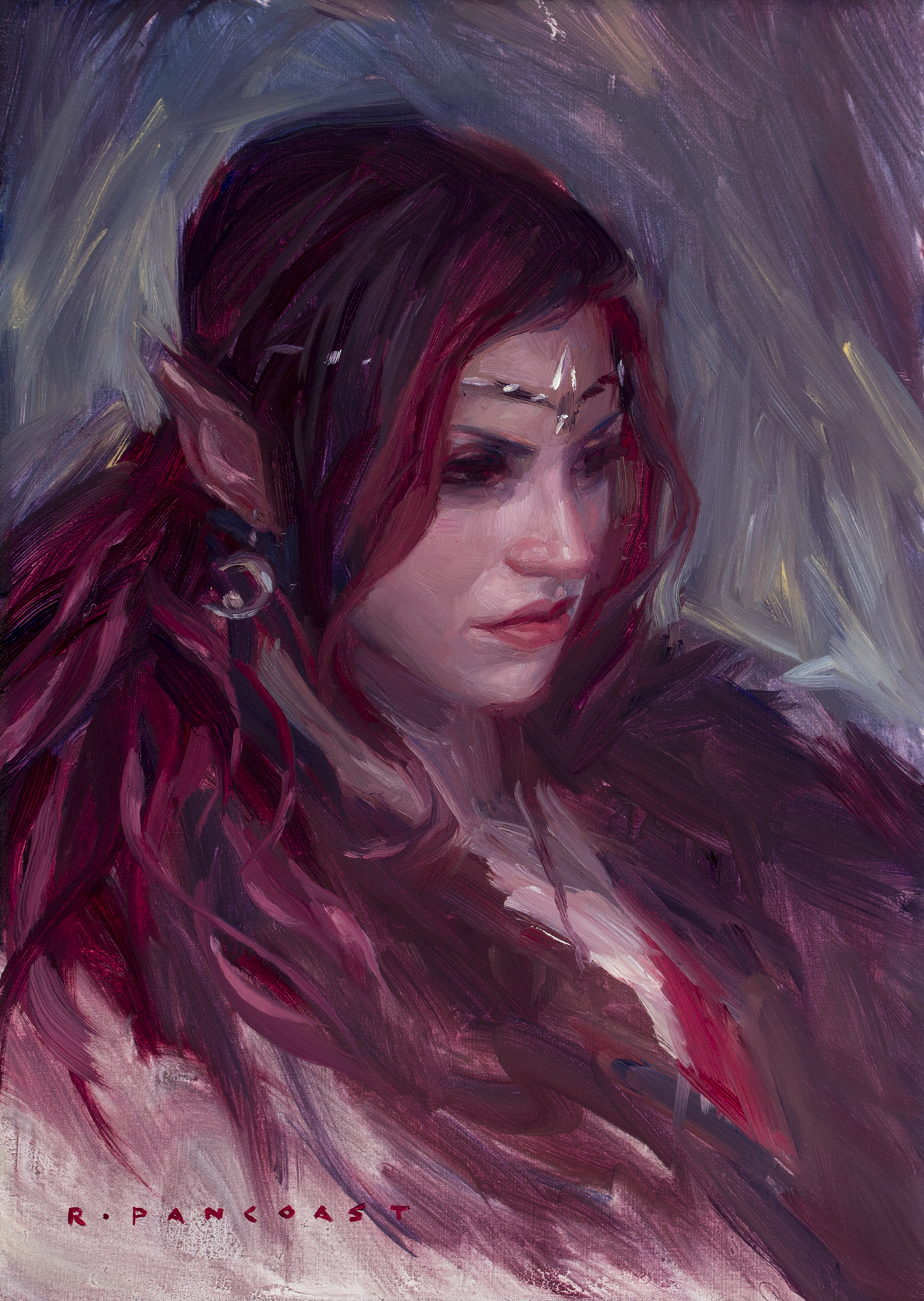 1421x2000 Moon Elf - Elf Painting