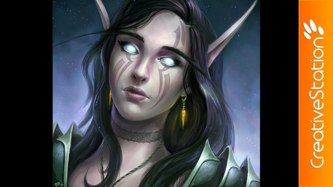1280x720 Night Elf - Elf Painting