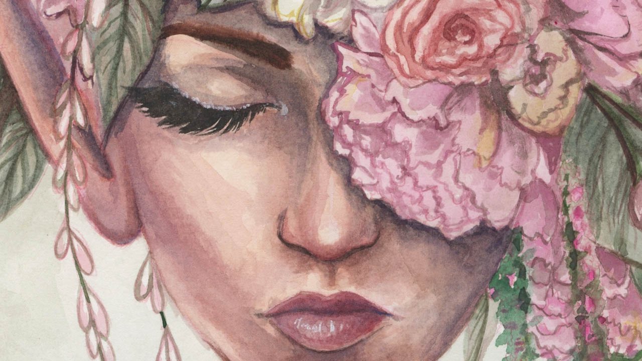 1280x720 Style Change Painting! Floral Elf In Watercolor! + Pep Talk - Elf Painting