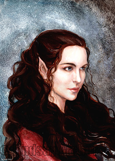 393x550 Elf Portrait By Linzarcher - Elf Painting