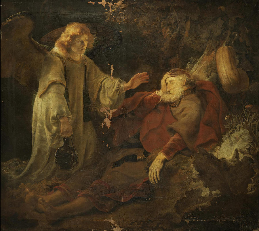 900x804 The Angel Appearing To Elijah Painting By Ferdinand Bol - Elijah Painting