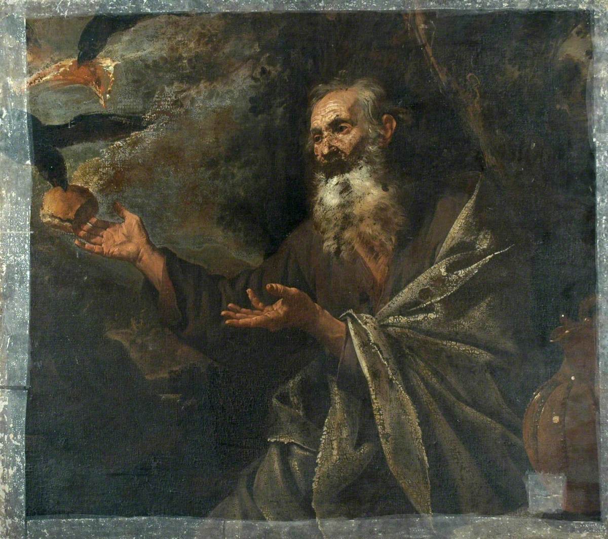 1200x1064 Elijah Fed By The Ravens Art Uk - Elijah Painting