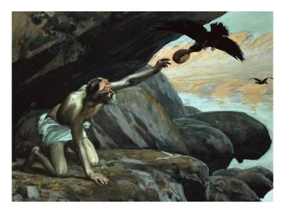 400x300 Elijah Fed By The Ravens Giclee Print By James Tissot - Elijah Painting