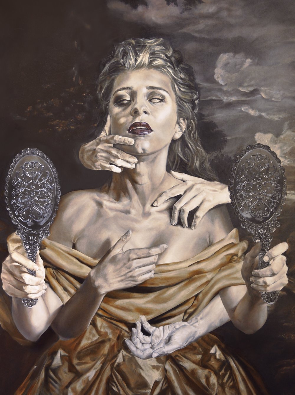 1000x1339 Bathory Original Oil Painting Shumaker Art - Elizabeth Bathory Painting