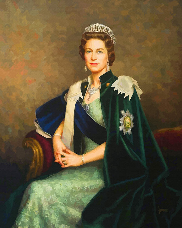 599x749 Queen Elizabeth Ii Portrait - Elizabeth Painting