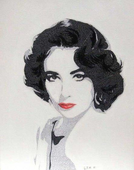 443x564 Elizabeth Taylor Paintings Literally Elizabeth Taylor Paintings - Elizabeth Taylor Painting