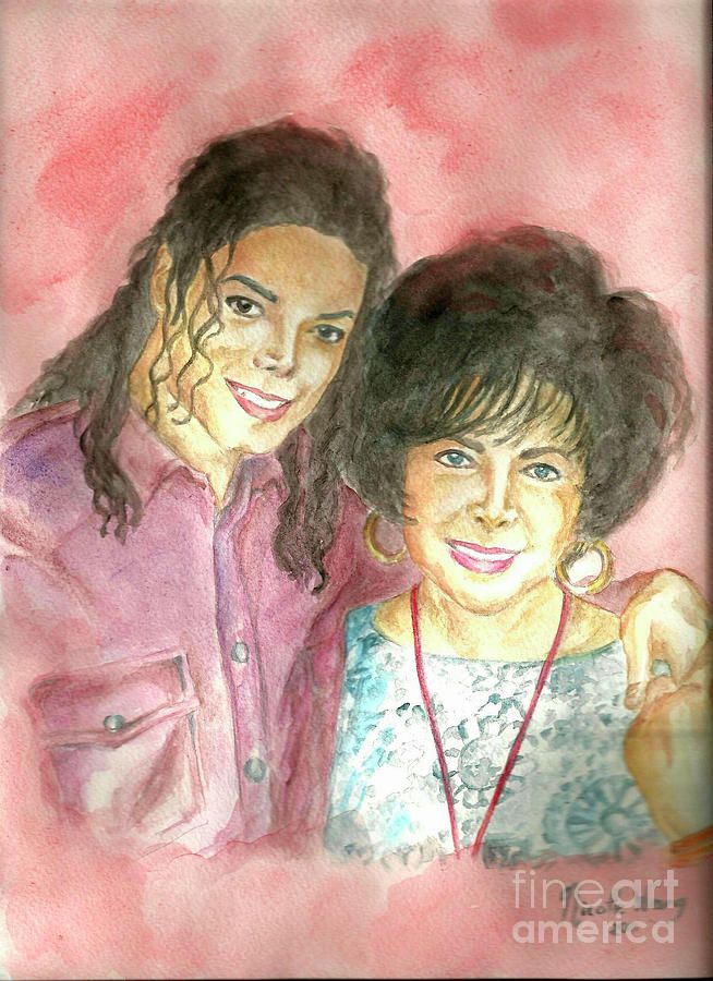 654x900 Michael Jackson And Elizabeth Taylor Painting Michael Jackson - Elizabeth Taylor Painting