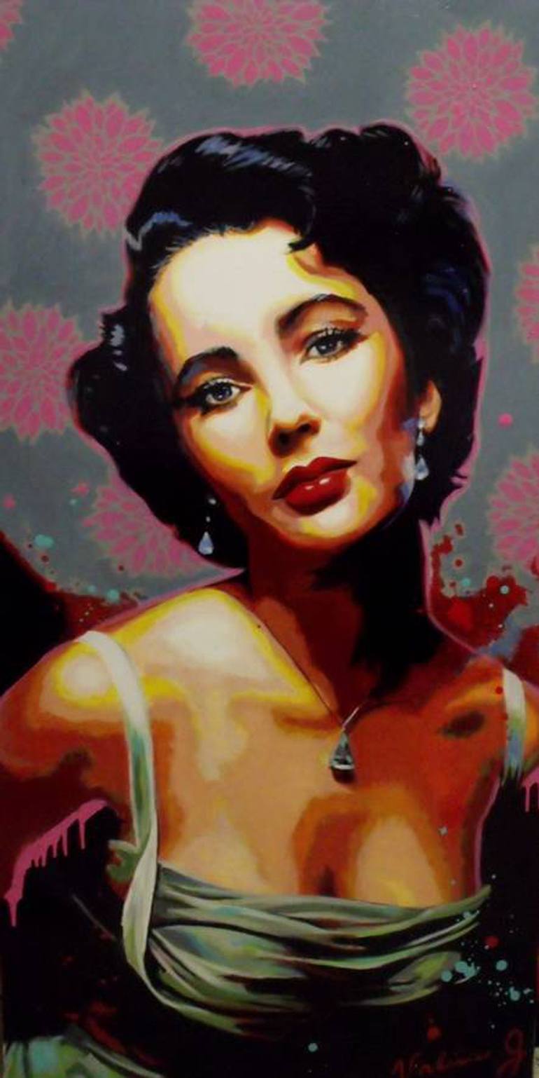 770x1538 Saatchi Art Elizabeth Taylor Painting By Gilbert - Elizabeth Taylor Painting