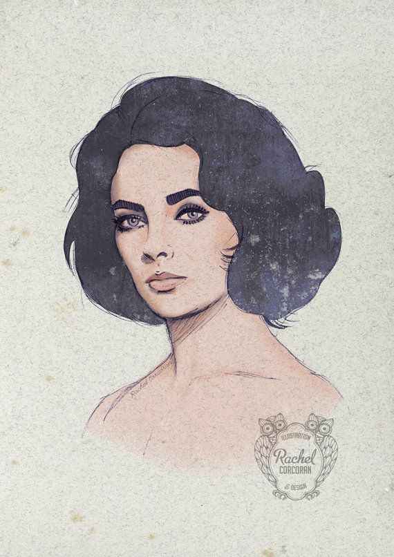 570x806 The 142 Best Elizabeth Taylor Art Images On Elizabeth - Elizabeth Taylor Painting