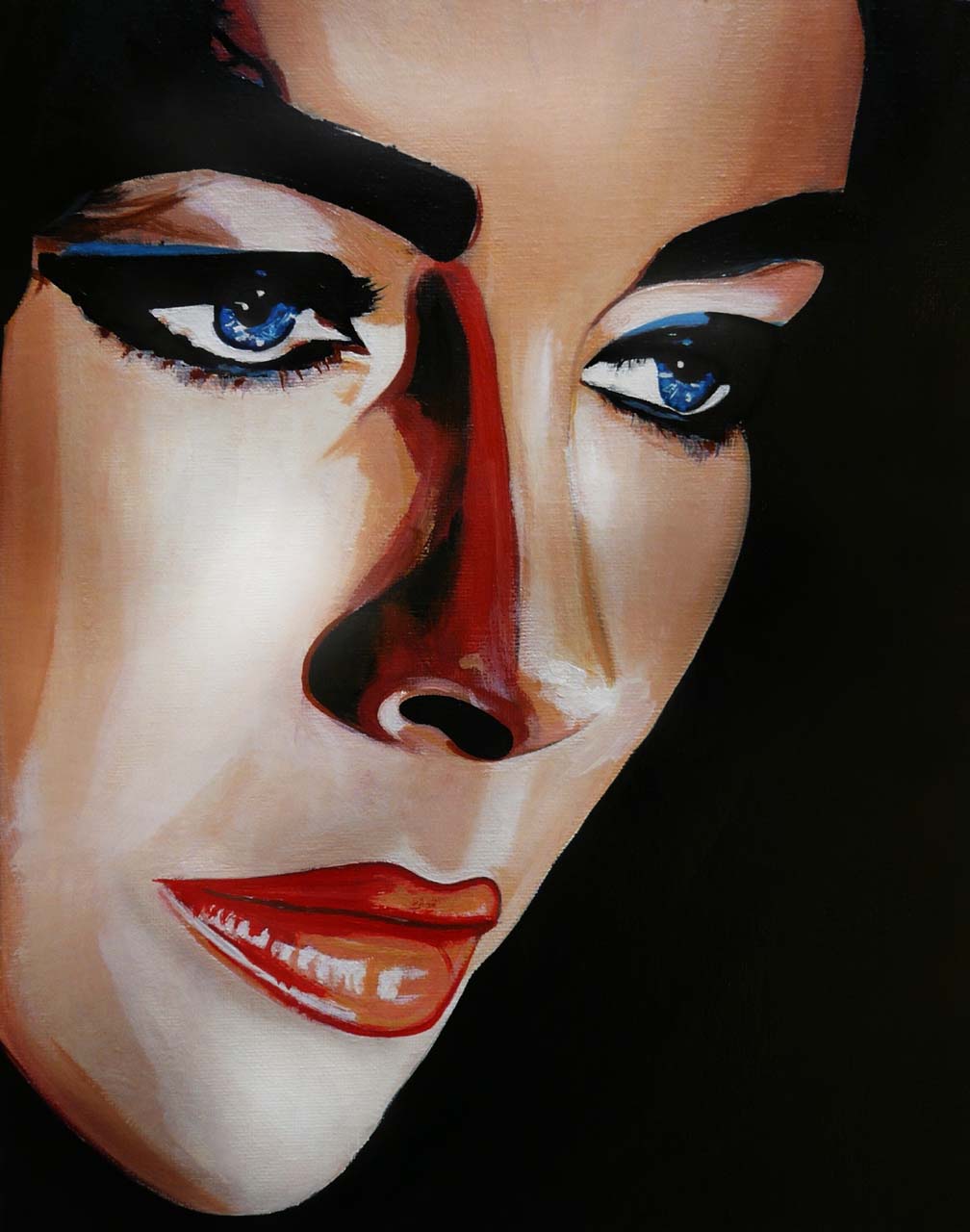 1008x1280 Elizabeth Taylor - Elizabeth Taylor Painting