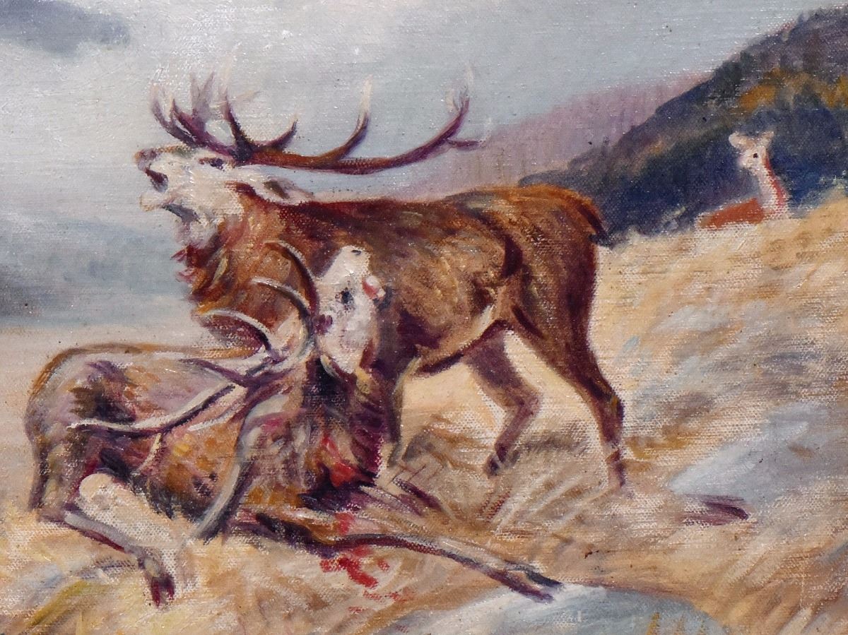 1200x899 Northern European Impressionist Oil Painting, - Elk Oil Painting