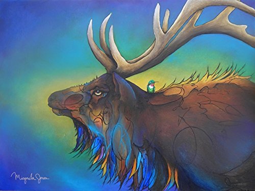 500x374 Hitch Hiker - Elk Painting