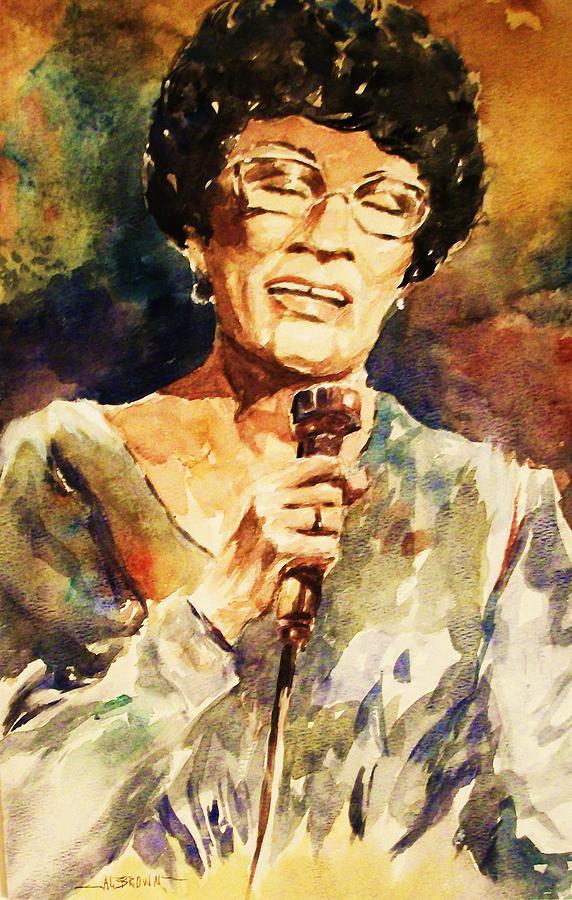 572x900 Ella Fitzgerald Painting By Al Brown - Ella Fitzgerald Painting