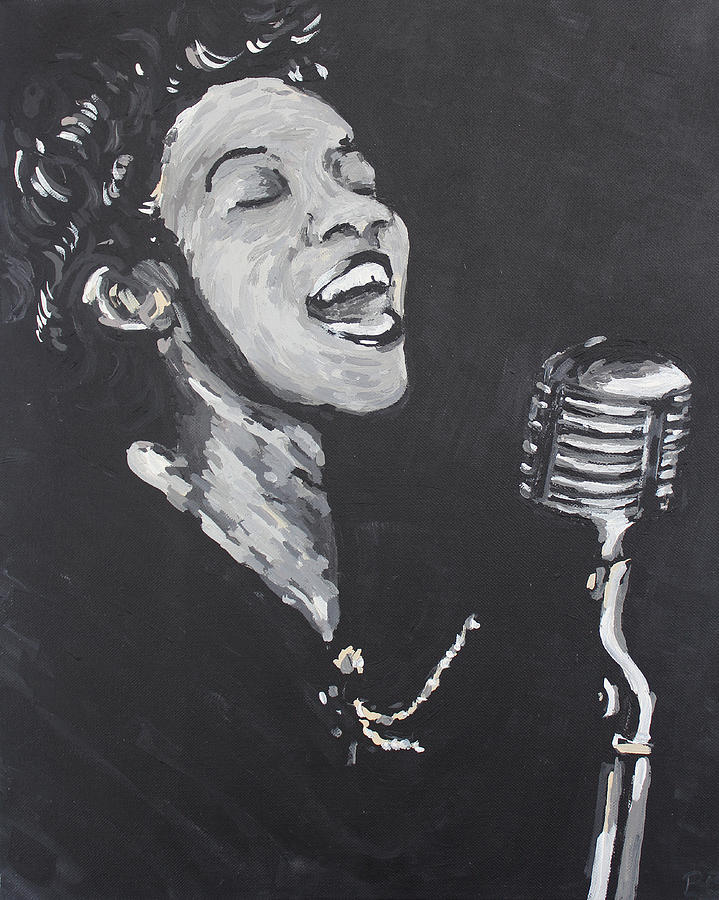 719x900 Ella Fitzgerald Painting By Bridget Brummel - Ella Fitzgerald Painting