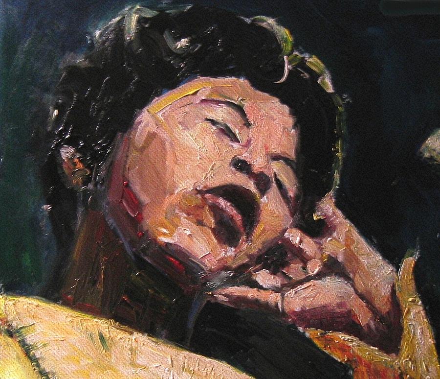 900x774 Jazz Singer Ella Fitzgerald Painting By Udi Peled - Ella Fitzgerald Painting