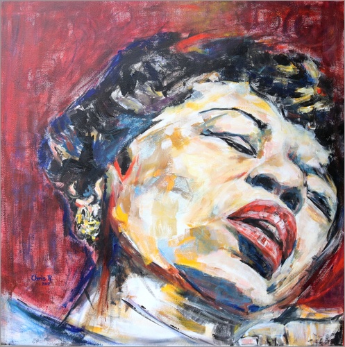497x500 Christel Roelandt Ella Fitzgerald Poster Posterlounge - Ella Fitzgerald Painting